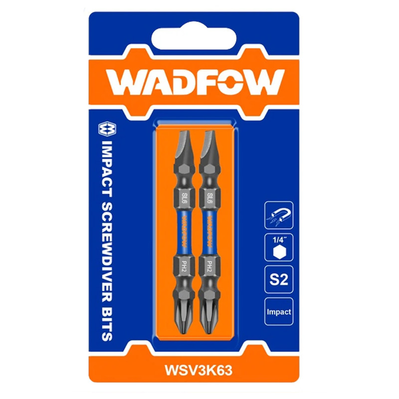 سری پیچ گوشتی دو سر چهار سو وادفو مدل WSV3K62 بسته 2 عددی سری پیچ گوشتی دو سر چهار سو وادفو مدل WSV3K62 بسته 2 عددی