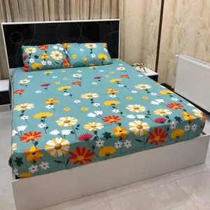 سرویس ملحفه مدل گل دار 2 نفره 3 تکه