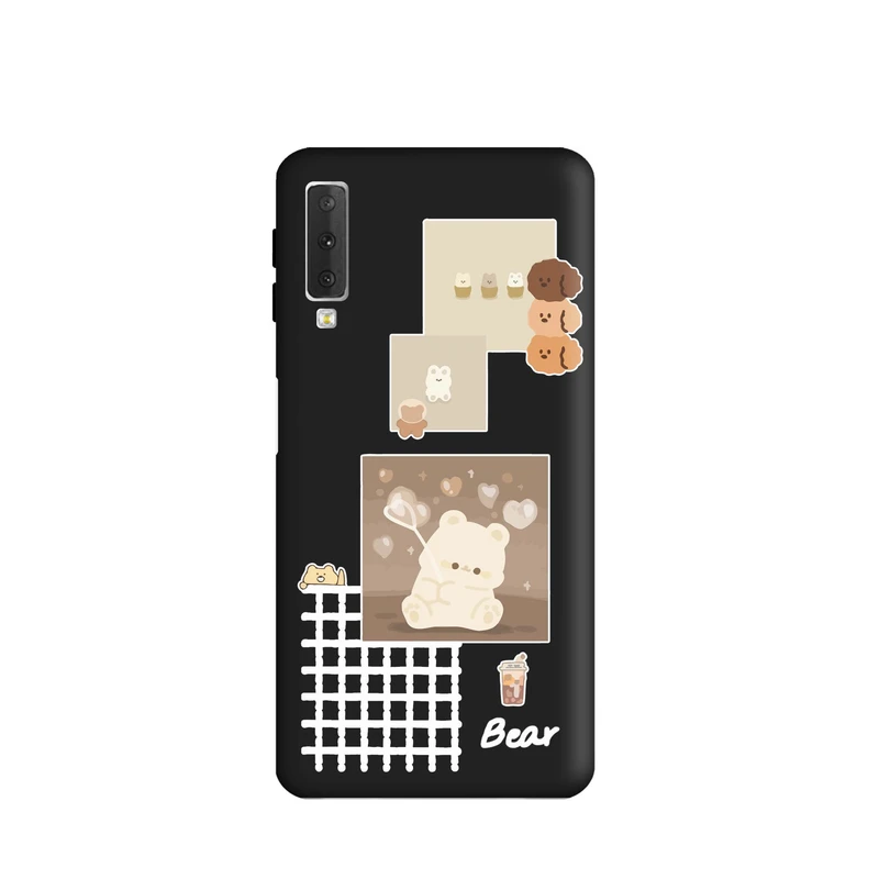 کاور قاب گوشی طرح قاب عکس خرس دخترونه کد k634 مناسب برای گوشی موبایل سامسونگ Galaxy A7 2018 / A750