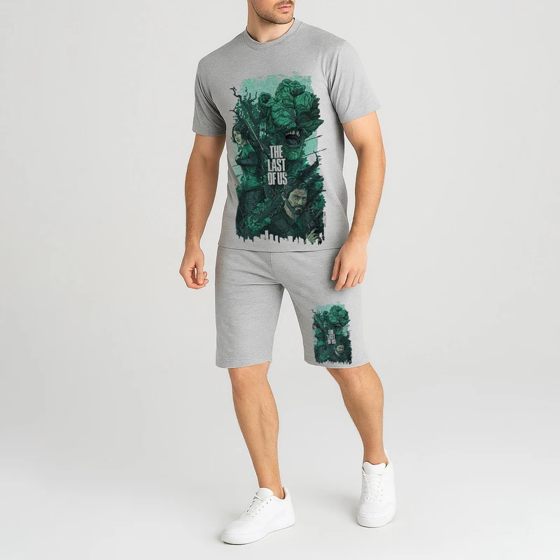 ست تی شرت و شلوارک مردانه مدل آخرین باز مانده کد A130