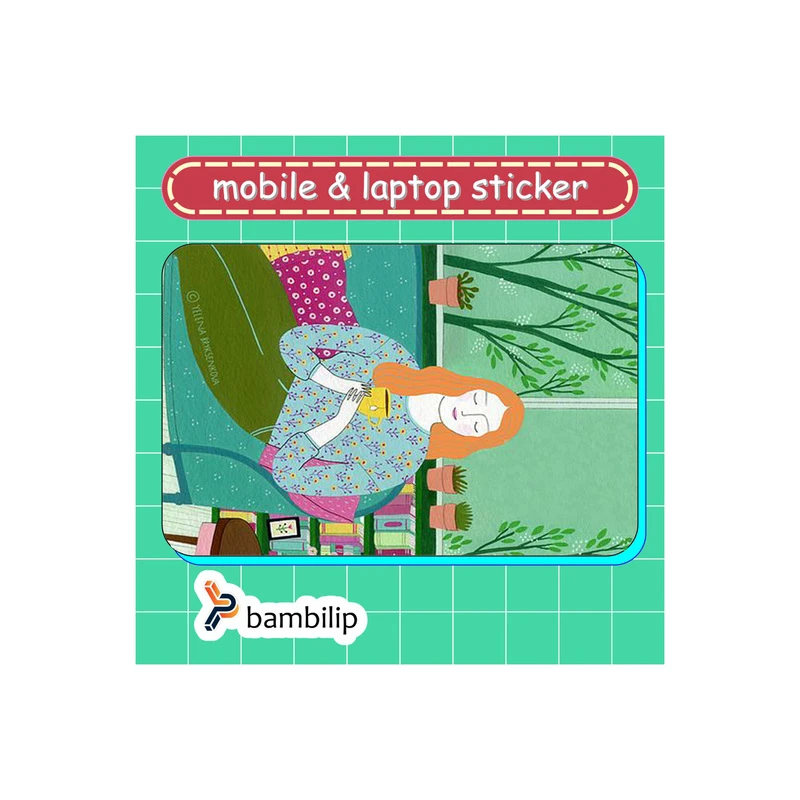 استیکر بامبیلیپ مدل کارت عابر طرح دختر در خانه سبز کد 8010608