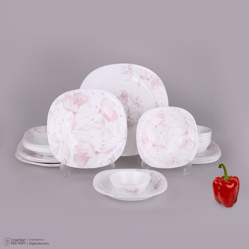 سرویس غذاخوری 25 پارچه گلدن اوپال مدل مرینوس کد Carine