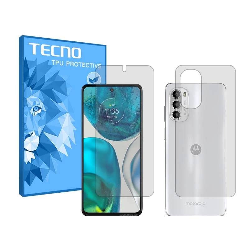 محافظ صفحه نمایش شفاف تکنو مدل HyGEL مناسب برای گوشی موبایل موتورولا Moto G52 به همراه محافظ پشت گوشی