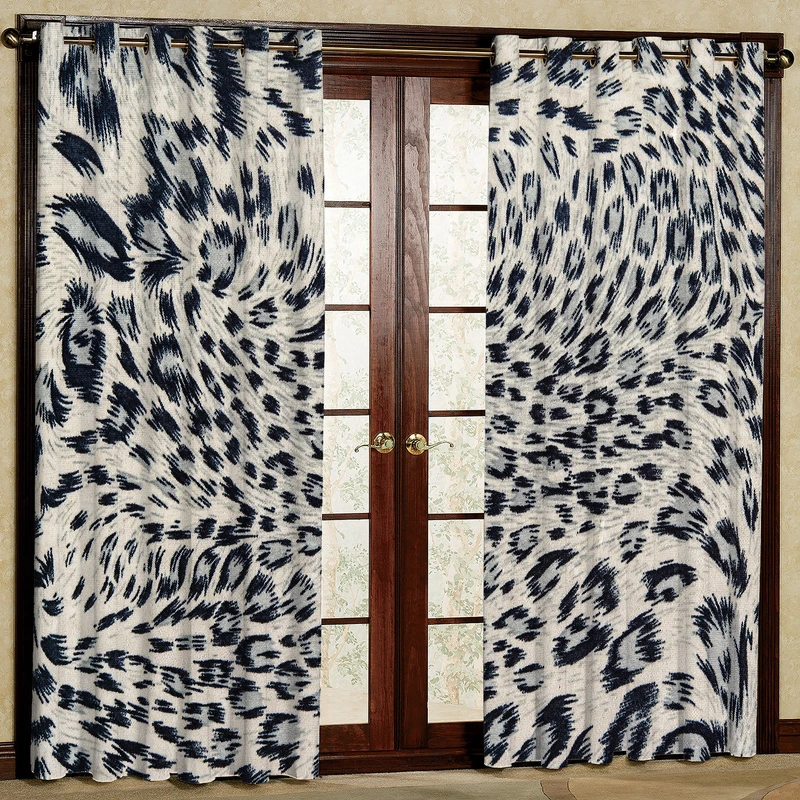 پرده مدل پلنگی مخمل پانچی کد 1358 سایز 140x280 سانتی متر