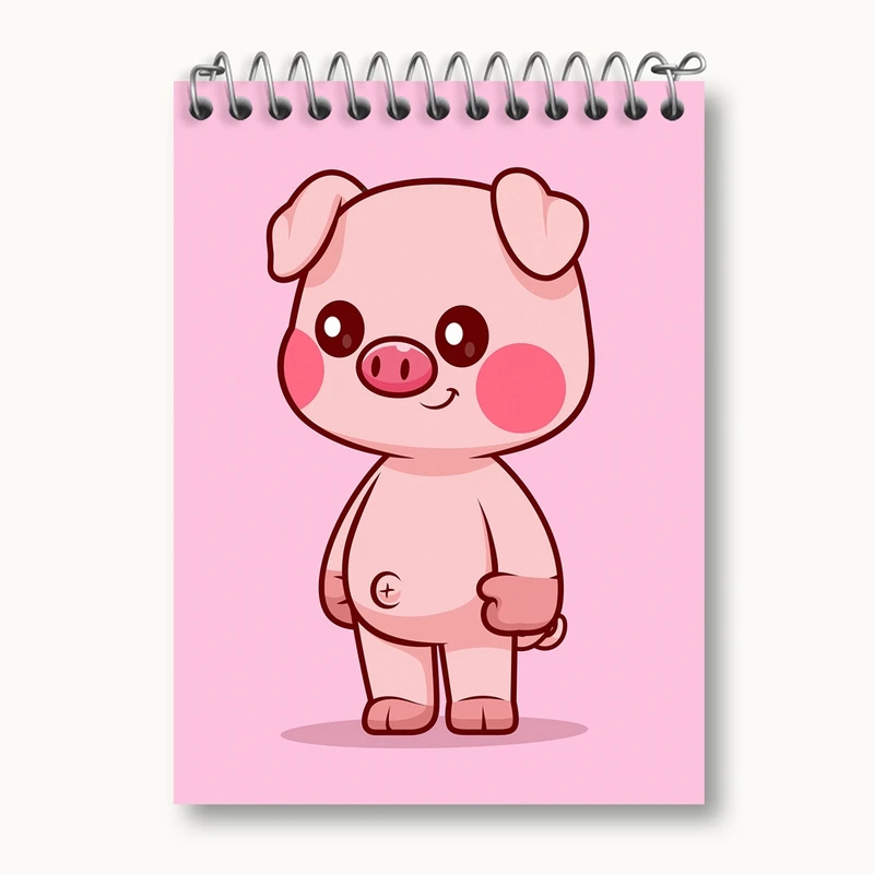 دفتر یادداشت 50 برگ خندالو مدل حیوانات بامزه خوک کد 29703