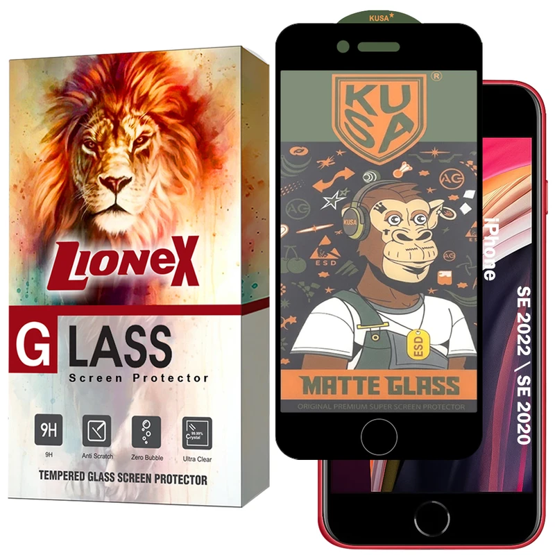 محافظ صفحه نمایش لایونکس مدل GKUSAL مناسب برای گوشی موبایل اپل iPhone Se 2020 / iPhone Se 2022 