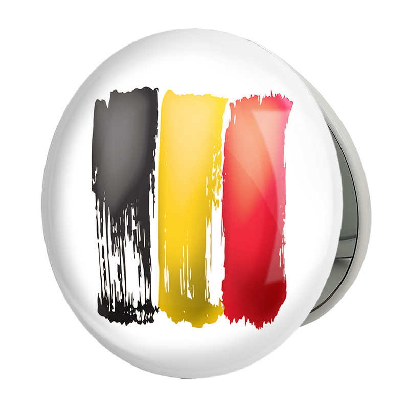 آینه جیبی خندالو طرح پرچم بلژیک مدل تاشو کد 20696 