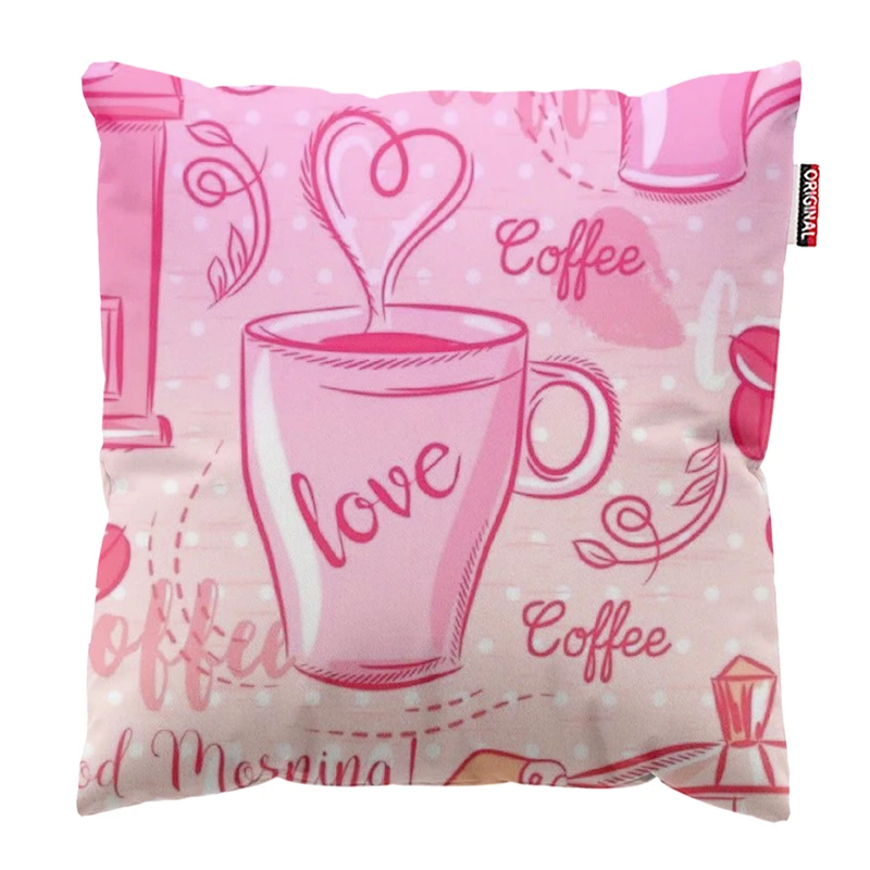 کوسن پاد آفرین طرح قهوه کافی کافه coffee کد 3971 سایز 40*40 سانتی متر