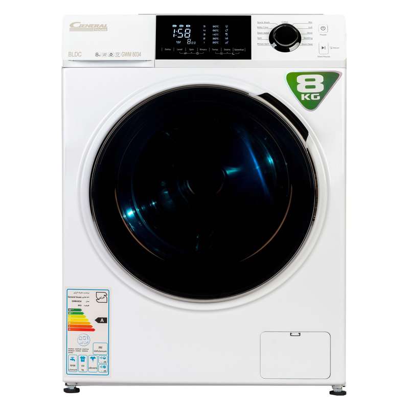 ماشین لباسشویی جنرال هاوس مدل GWM8034 ظرفیت 8 کیلوگرم