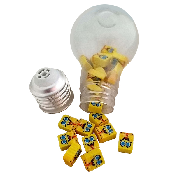 پاک کن مدل لامپ طرح باب اسفنجی کد EB-13 بسته 25 عددی