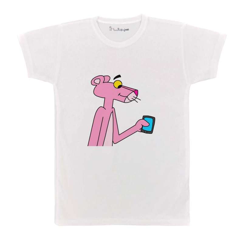 تی شرت بچگانه پرمانه طرح پلنگ صورتی کد pmt.4704