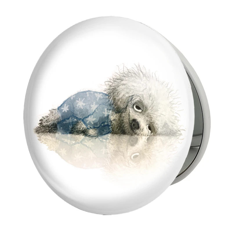 آینه جیبی خندالو طرح سگ مدل تاشو کد 28406 