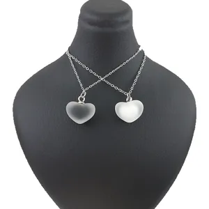 گردنبند زنانه مدل قلب یخی بسته 2 عددی