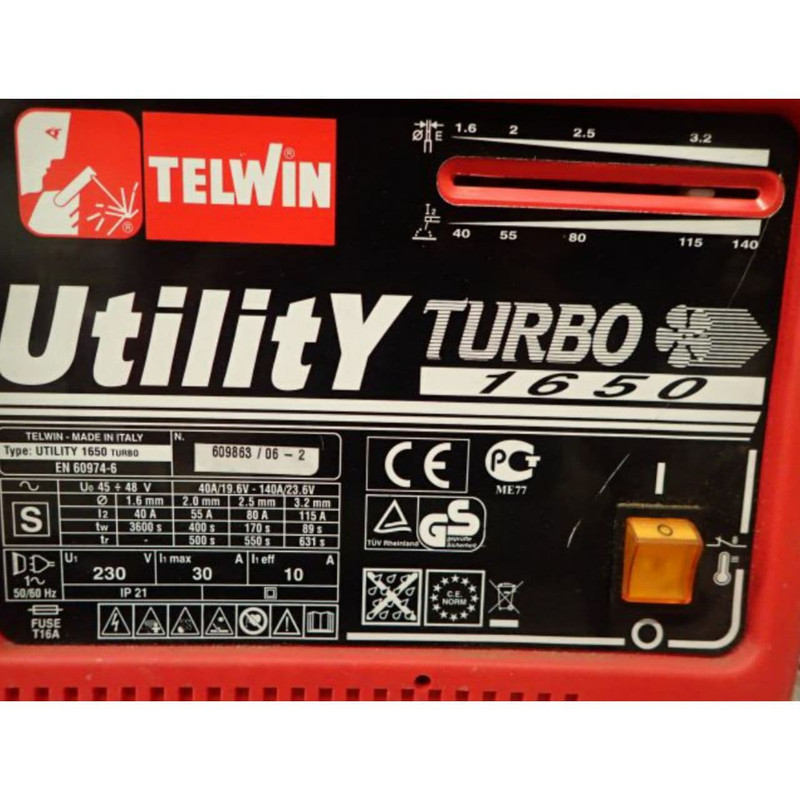 دستگاه جوش تلوین مدل 1650-809034 TURBO-UTILITY دستگاه جوش تلوین مدل 1650-809034 TURBO-UTILITY