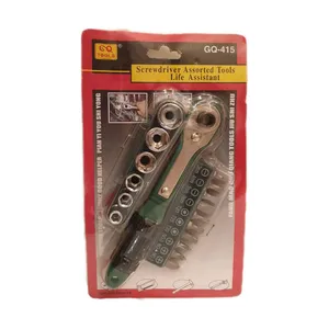 مجموعه 17 عددی سری پیچ گوشتی و آچار بکس مدل دسته جغجغه