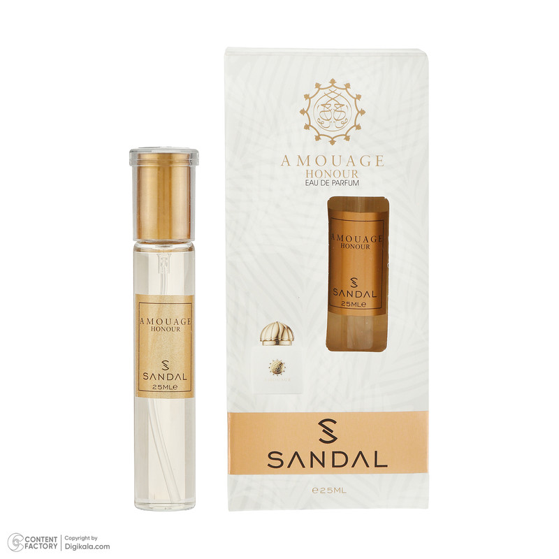 عطر جیبی زنانه صندل مدل amouage honour با رایحه خنک حجم 25 میلی‌لیتر