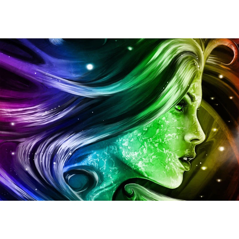 تابلو شاسی طرح پرتره انتزاعی دختر مدل T1282