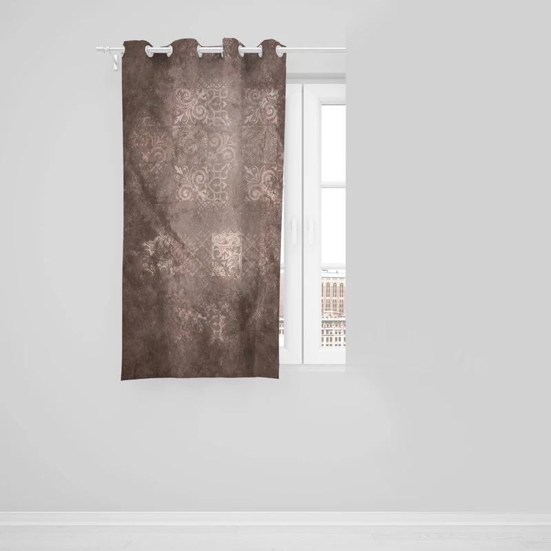 پرده مدل مخمل پانچی طرح پتینه کد 8010 سایز 140x190سانتی متر