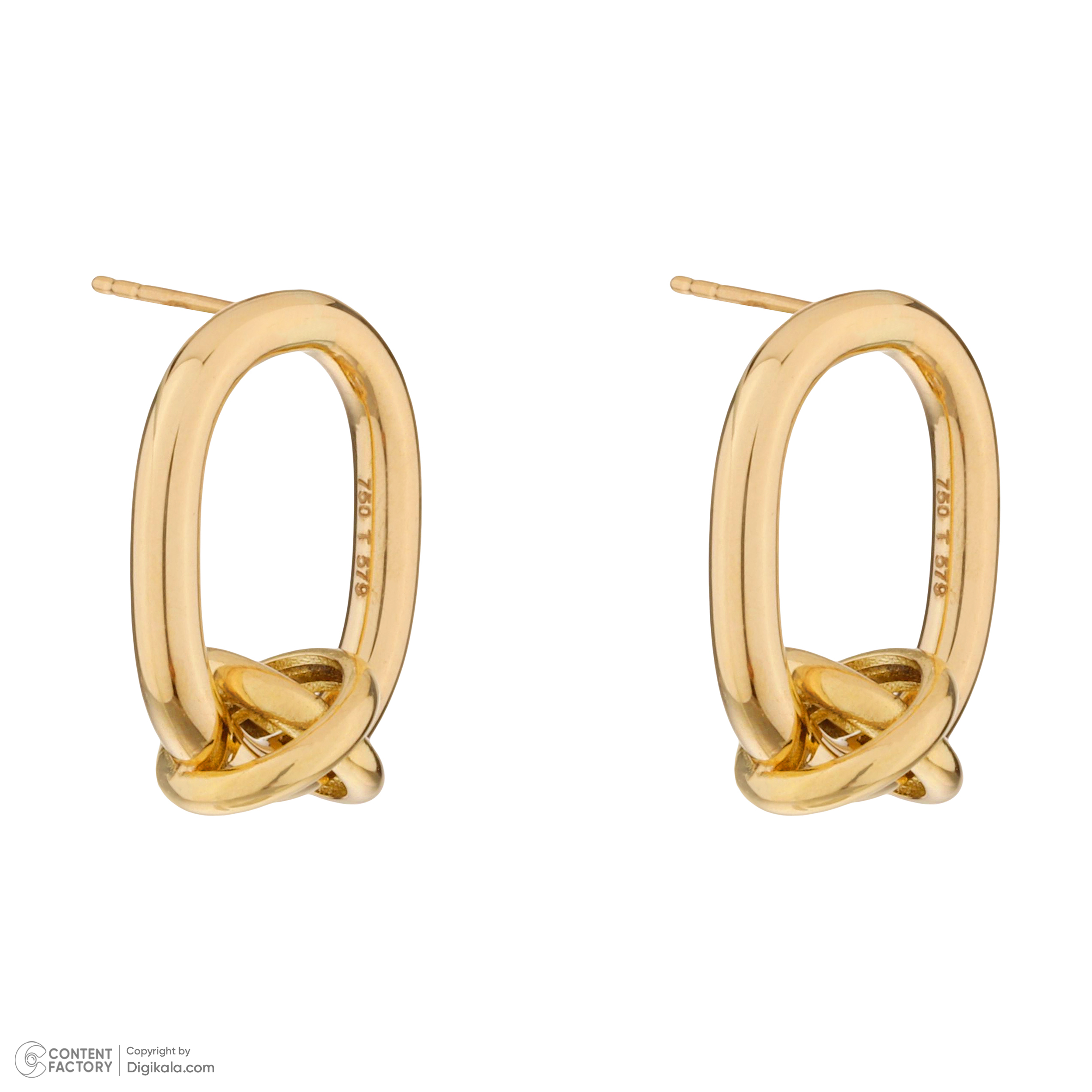 گوشواره طلا 18 عیار زنانه تاج مدل 1135