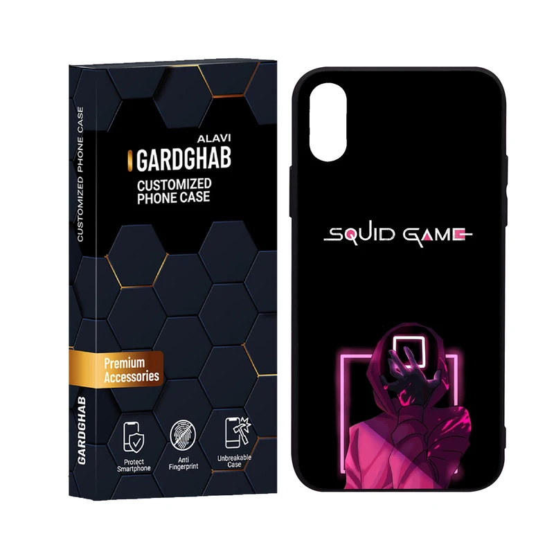 کاور گارد قاب علوی مدل دورژله ای پشت گلس فانتزی مناسب برای گوشی موبایل اپل iPhone X / XS