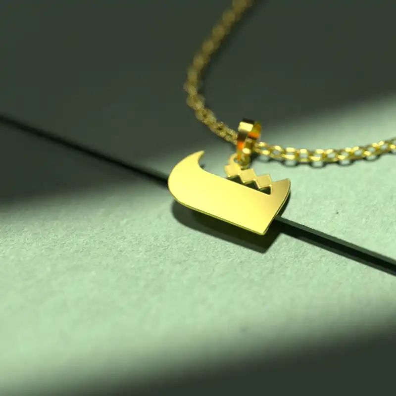 گردنبند طلا 18 عیار زنانه مدوپد مدل حرف ث کد I3-1-1261