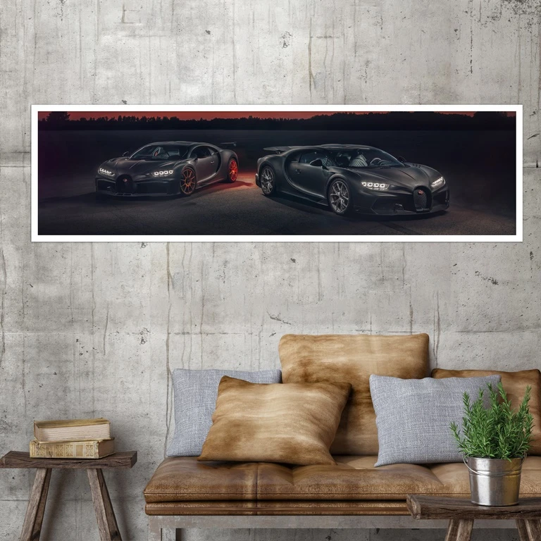 تابلو بکلیت طرح اتومبیل ماشین بوگاتی مدل کشیده W-7844