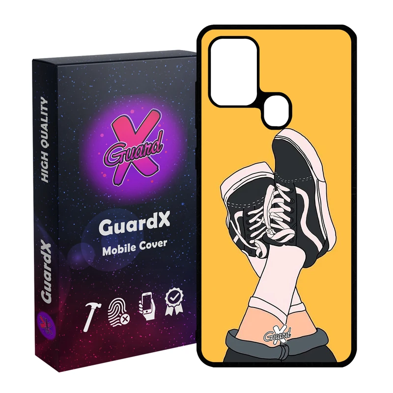 کاور گارد ایکس طرح Shoes مدل Glass10051 مناسب برای گوشی موبایل سامسونگ Galaxy A21s