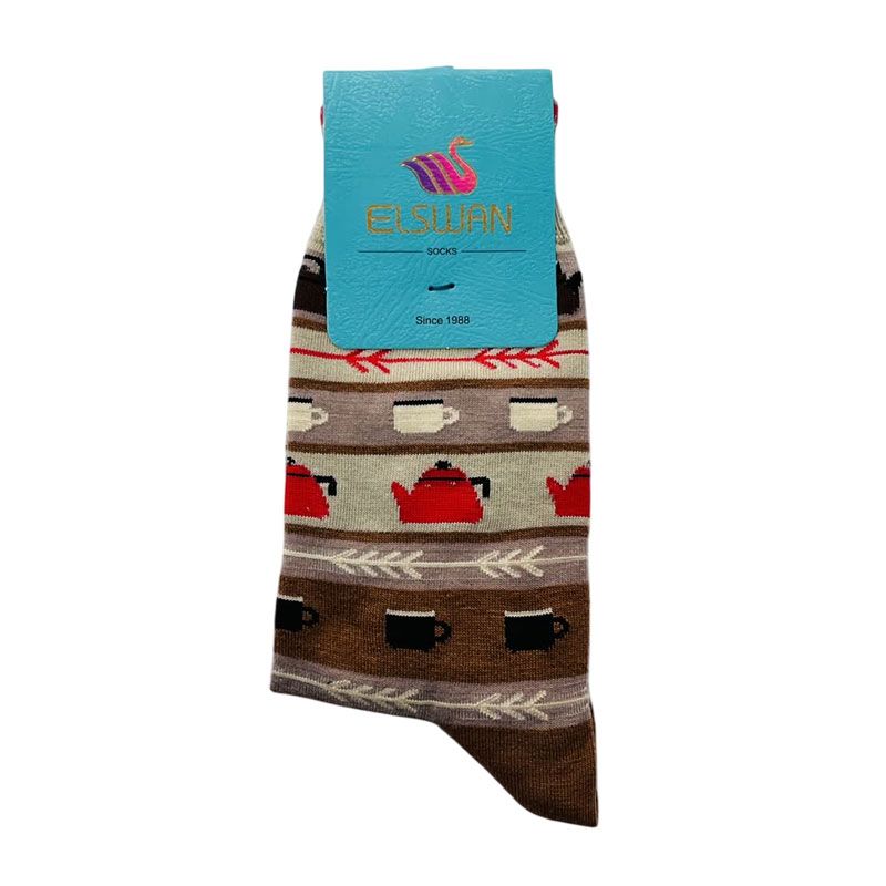 جوراب زنانه ال سون مدل چای و فنجان کد PH997 -  - 3