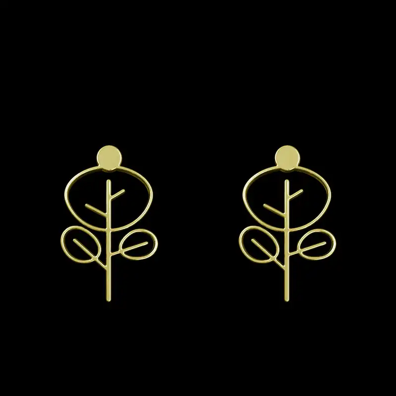 گوشواره طلا 18 عیار زنانه مدوپد مدل درخت کد GA1-15745