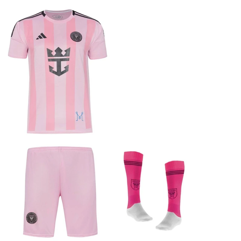 ست 3 تکه لباس ورزشی پسرانه مدل اینترمیامی طرح مسی کد 2026s