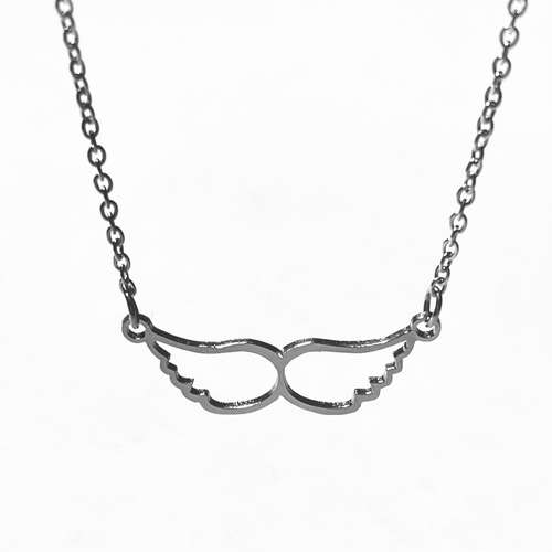 گردنبند زنانه مدل استیل بال فرشته کد 0116