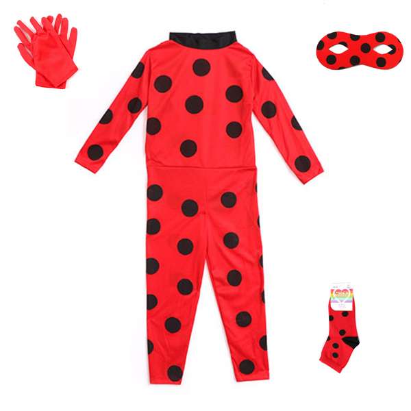 ست ایفای نقش مدل لباس دختر کفشدوزکی مجموعه 4 عددی