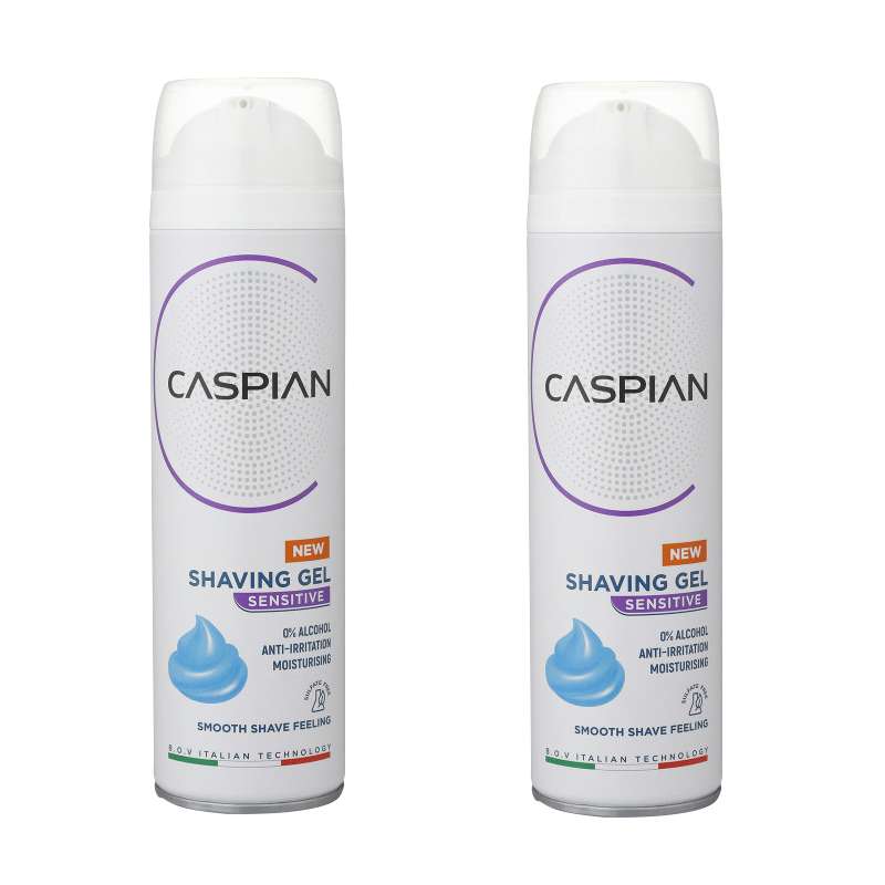 ژل اصلاح کاسپین مدل SENSITIVE حجم 200 میلی لیتر مجموعه 2 عددی