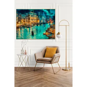 تابلو طرح قایق و شب کد 0656