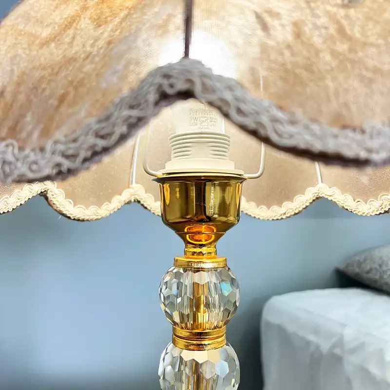 آباژور رومیزی مدل پایه کریستالی