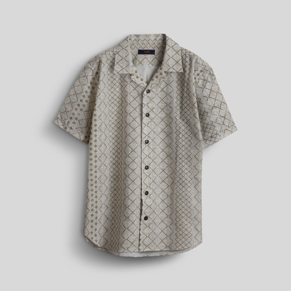 پیراهن آستین کوتاه یقه برگردان مردانه فریولی مدل 111201602