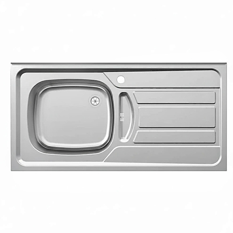 سینک ظرفشویی استیل روکار یک لگنه پلی استیل مدل پلاس کد 118