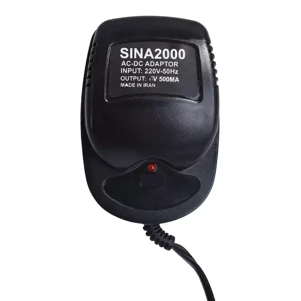 آداپتور 9 ولت 500 میلی آمپر مدل SINA 2000