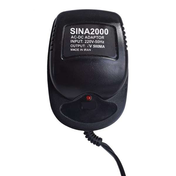 آداپتور 9 ولت 500 میلی آمپر مدل SINA 2000 آداپتور 9 ولت 500 میلی آمپر مدل SINA 2000