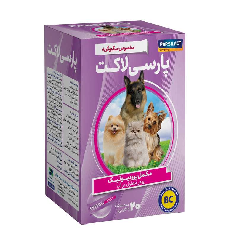 مکمل سگ و گربه پارسی لاکت مدل Pet-BC بسته 20 عددی وزن 2 گرم