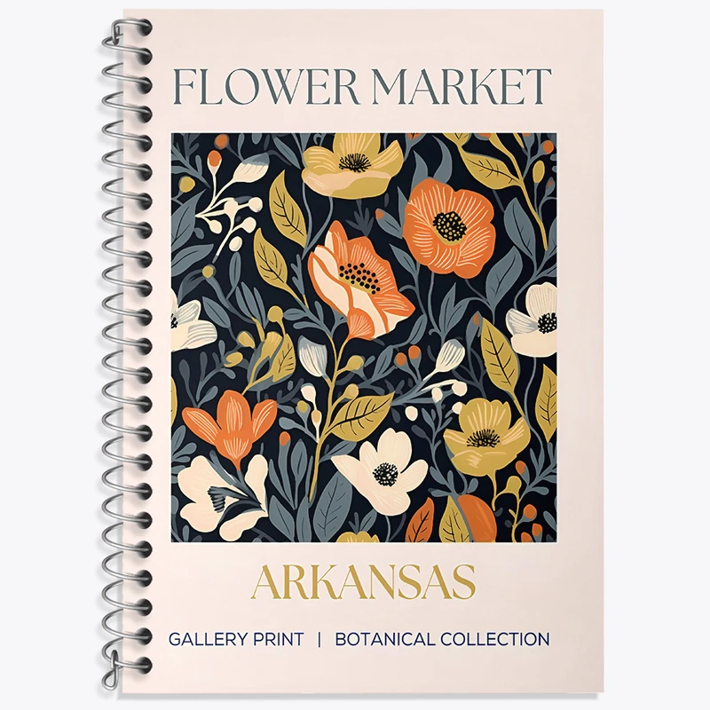 دفتر زبان 50 برگ خندالو مدل دو خط طرح گل گلی کد N5327