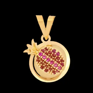 تخفیف آویز گردنبند طلا 18 عیار زنانه ناریا طرح انار AZ12-1