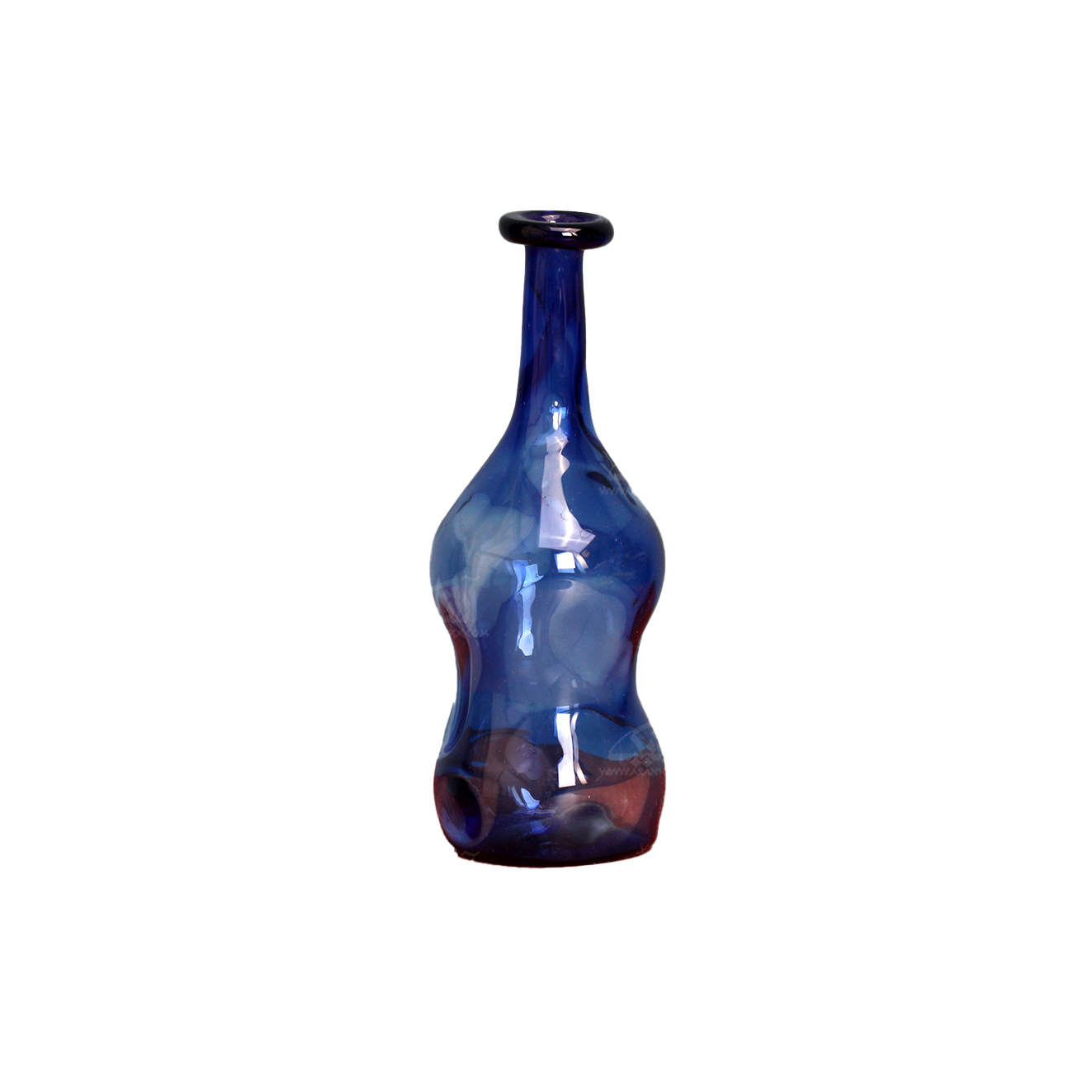 گلدان شیشه گری با حرارت مستقیم‏ ‏ آبی‏ طرح ‏ساده‏ مدل 1015900038