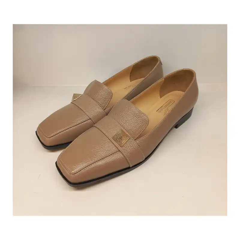 کفش زنانه سرزمین چرم مدل 141755 رنگ کرم