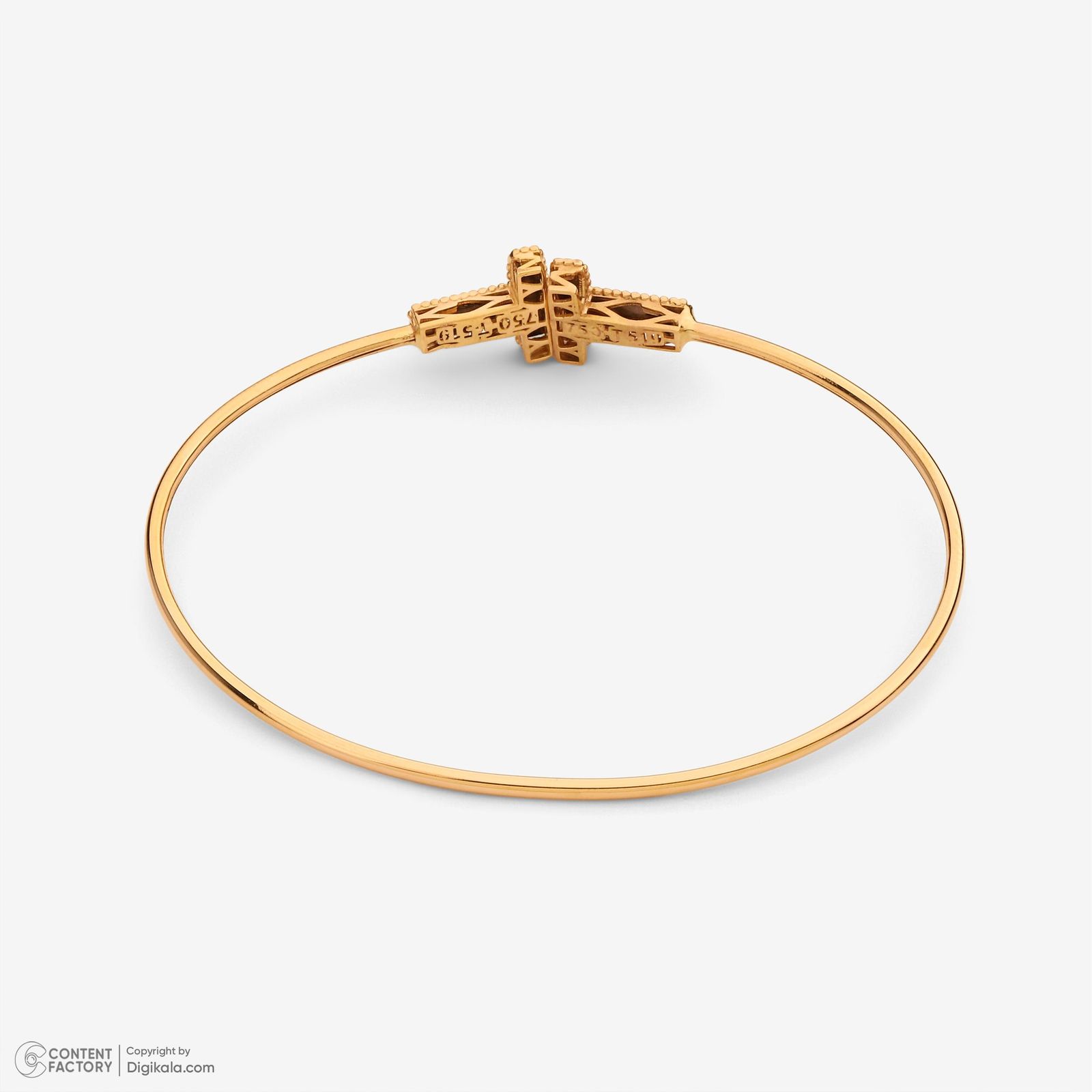 بنگل طلا 18 عیار زنانه حافا گلد مدل تیفانی کد bn006 - - 2