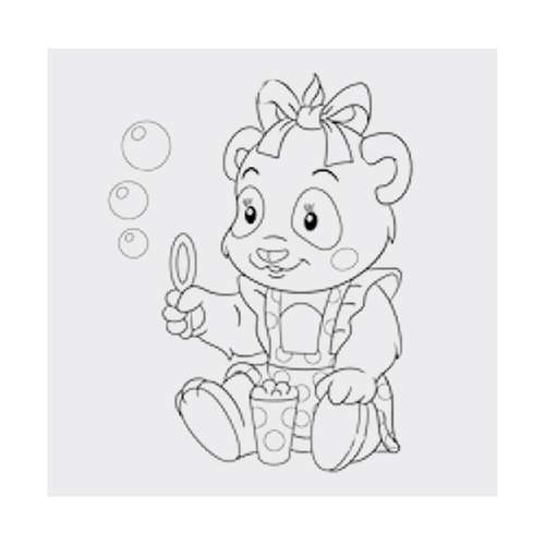 بوم رنگ آمیزی مدل پاندا کد NIL_88  سایز 30x30 سانتی متر