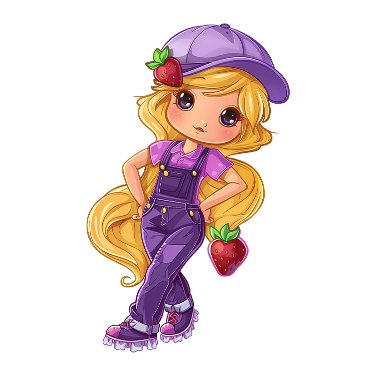 استیکر پارچه و لباس پاد آفرین مدل کارتونی کیوت فانتزی دخترانه کد S3963