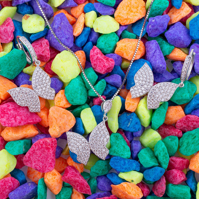 نیم ست نقره زنانه مدل AMT_N104 نیم ست نقره زنانه مدل AMT_N104