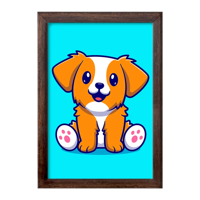 تابلو خندالو طرح  حیوانات بامزه سگ کد 25440