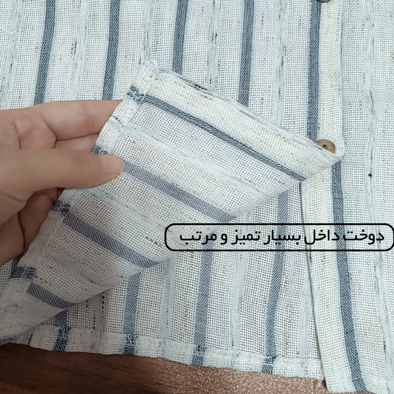پیراهن آستین سه ربع پسرانه مدل راه راه پیراهن آستین سه ربع پسرانه مدل راه راه